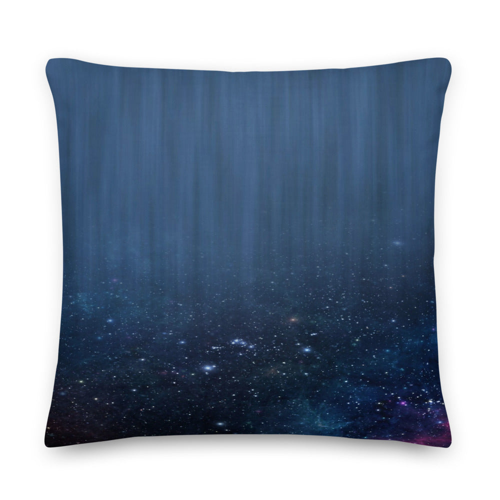 Premium Set of 3 Blue Throw Pillow Digital Rawness