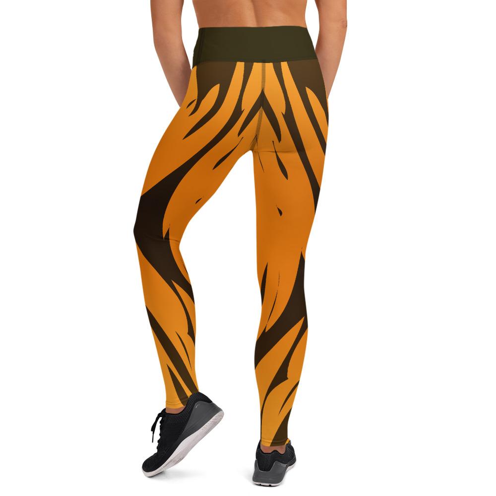Back view of Tiger Print Ankle Leggings for Women – Digital Rawness