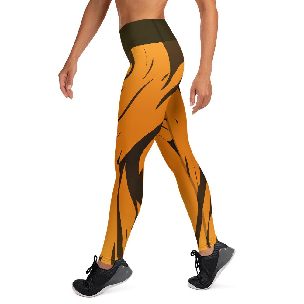 Side view of Tiger Print Ankle Leggings for Women – Digital Rawness