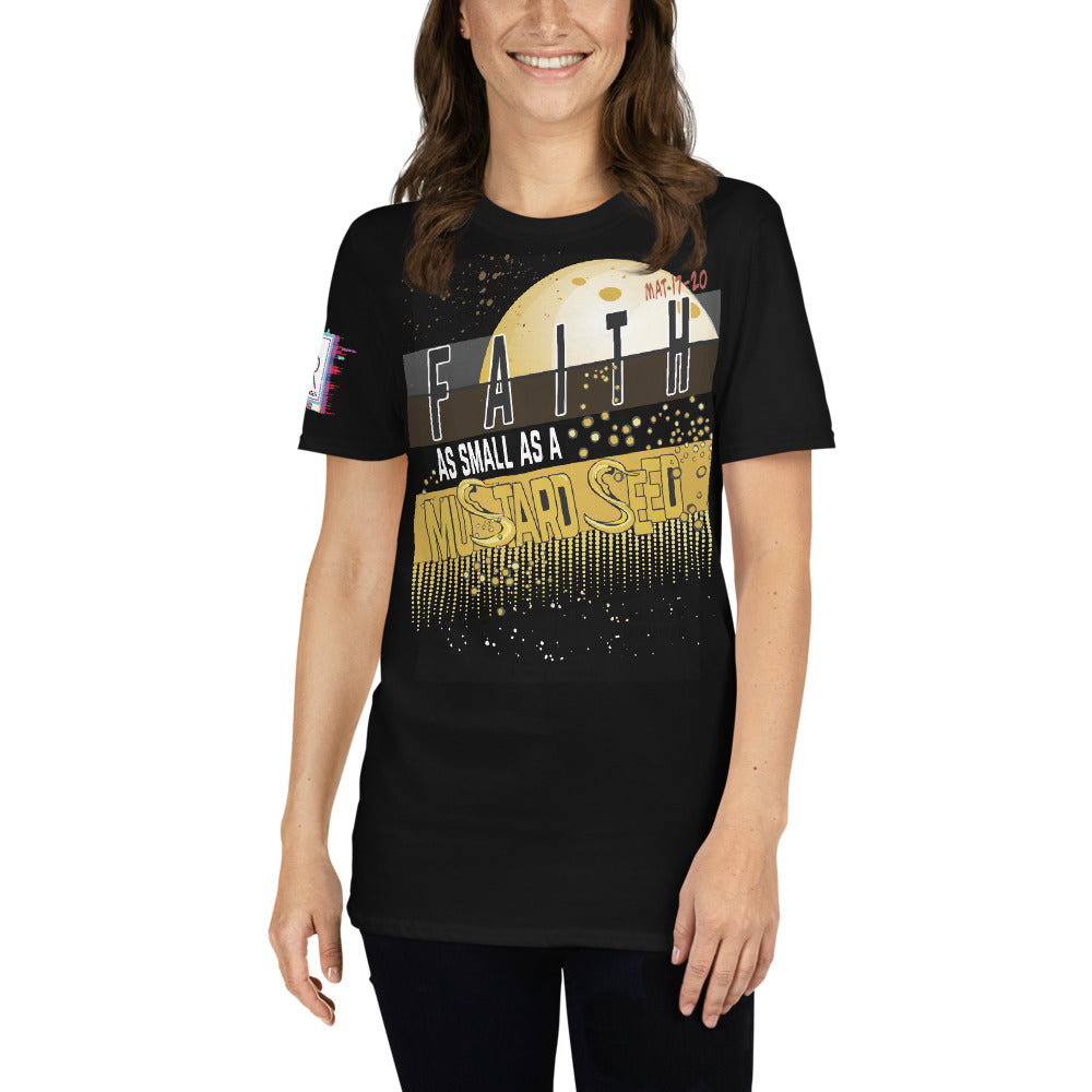 Matthew 17:20 Faith As Big As A Mustard Seed Unisex Graphic T-Shirt-Graphic Tee-Digital Rawness