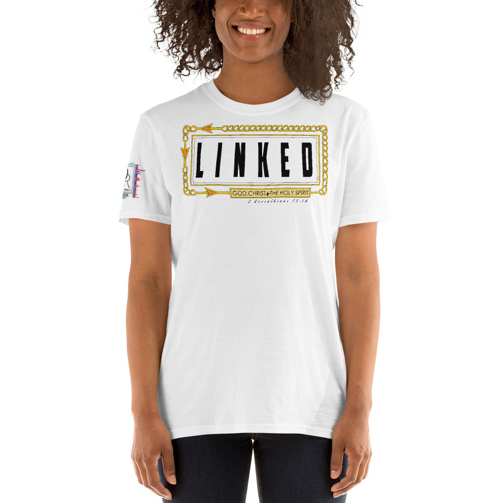 Linked | Holy Trinity T-shirt - 2 Corinthians 13:14 Unisex Graphic T-Shirt-Christian Shirt-Digital Rawness