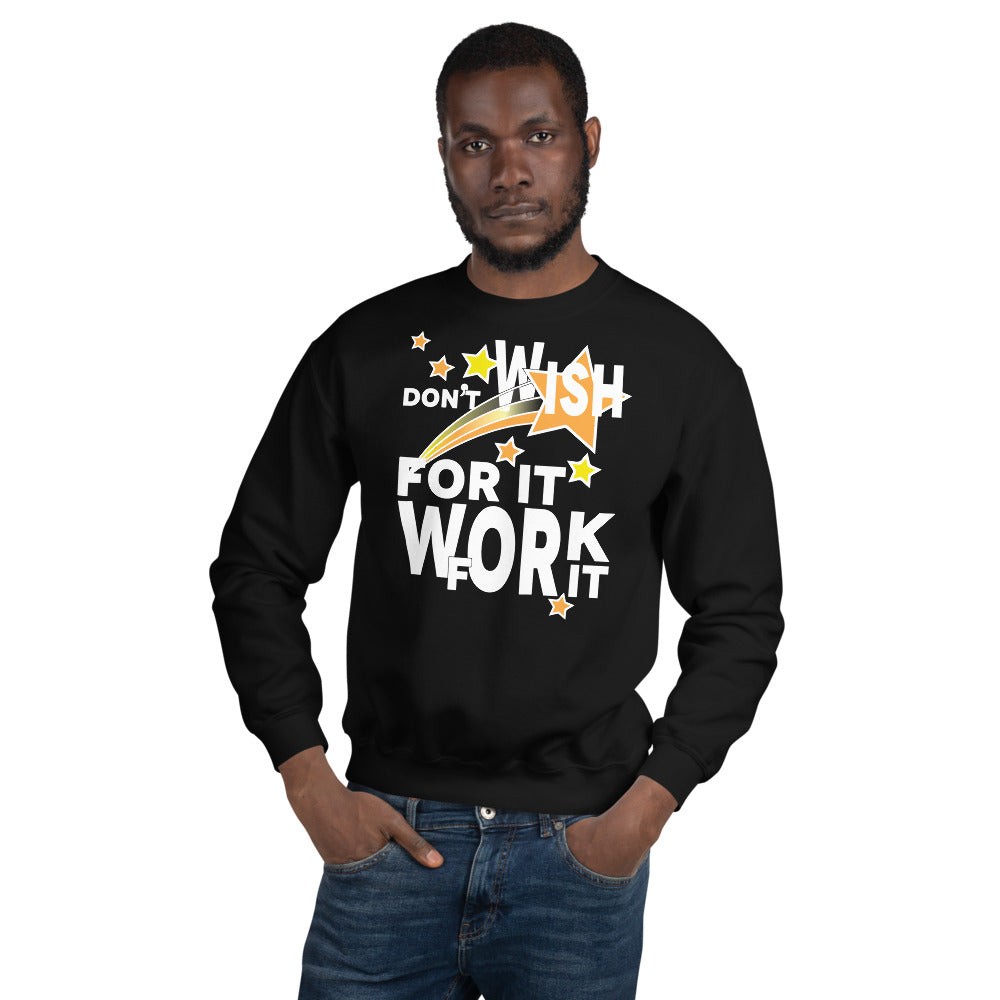 Work For It Unisex Black Sweatshirt-Digital Rawness