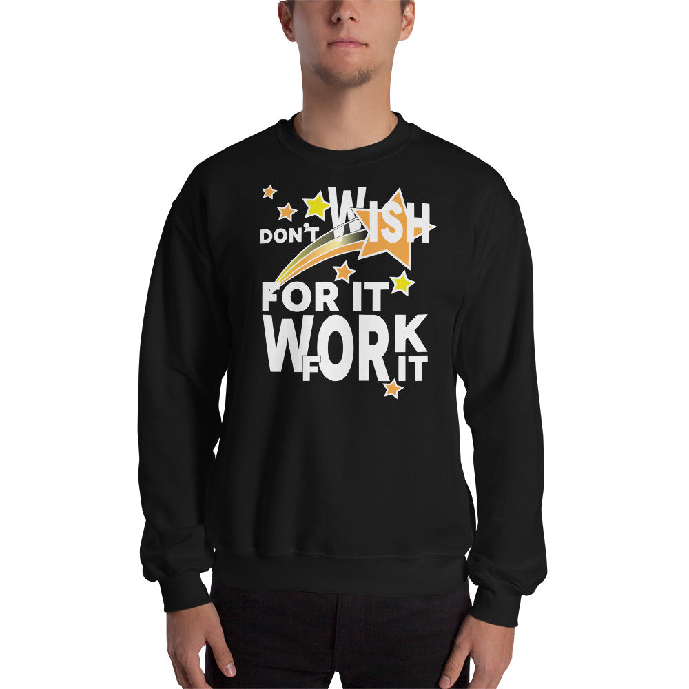 Work For It Unisex Black Sweatshirt-Digital Rawness