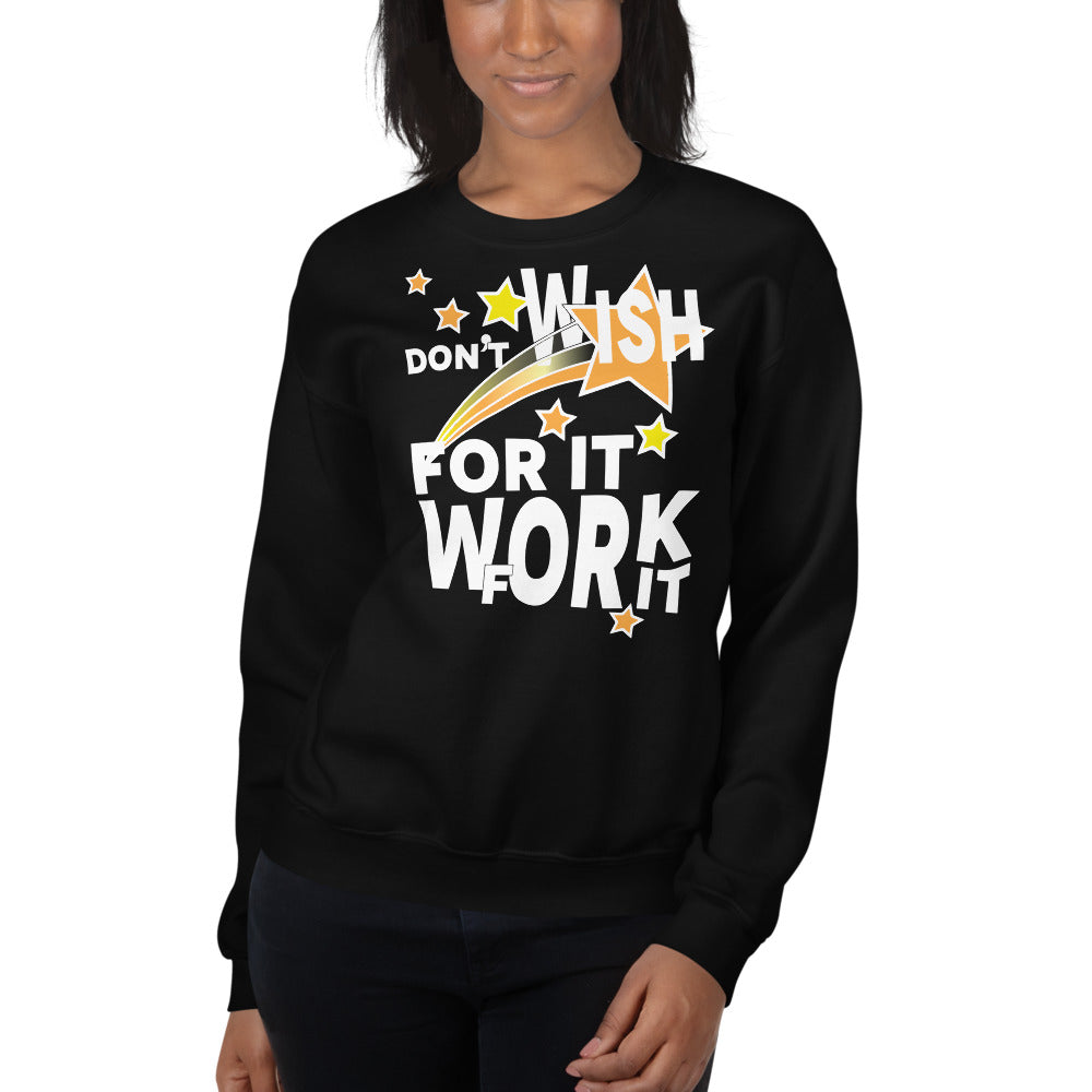 Work For It Unisex Black Sweatshirt-Digital Rawness