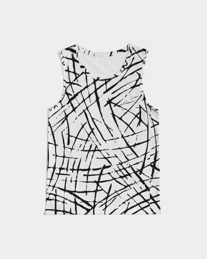 Men's Tank Shirt - Lines and Pops - Digital Rawness