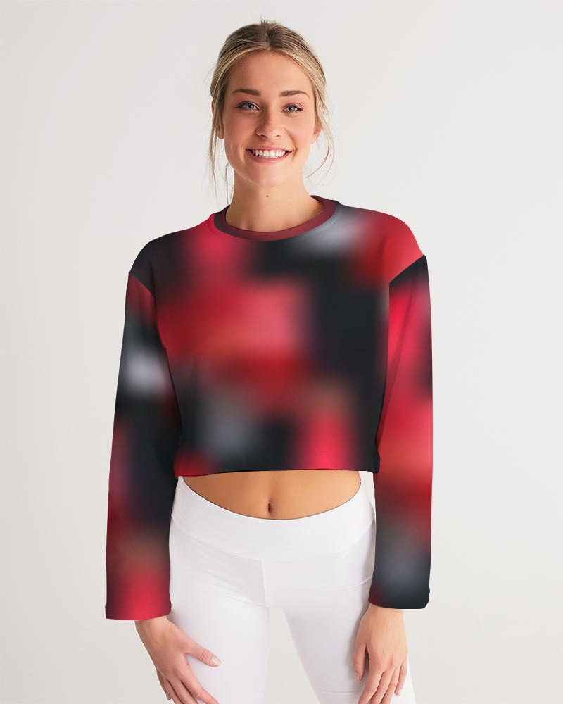 Cherry Bomb Women's Cropped Sweatshirt-cloth-Digital Rawness