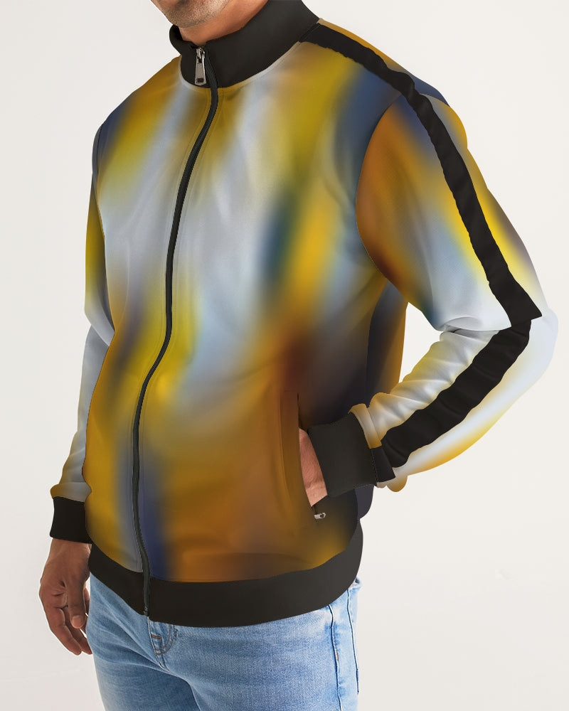 Sun Dust Men's Stripe-Sleeve Track Jacket-cloth-Digital Rawness