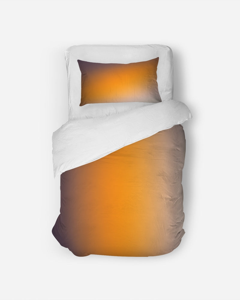 Smokey Orange Twin Duvet Cover Set-home goods-Digital Rawness
