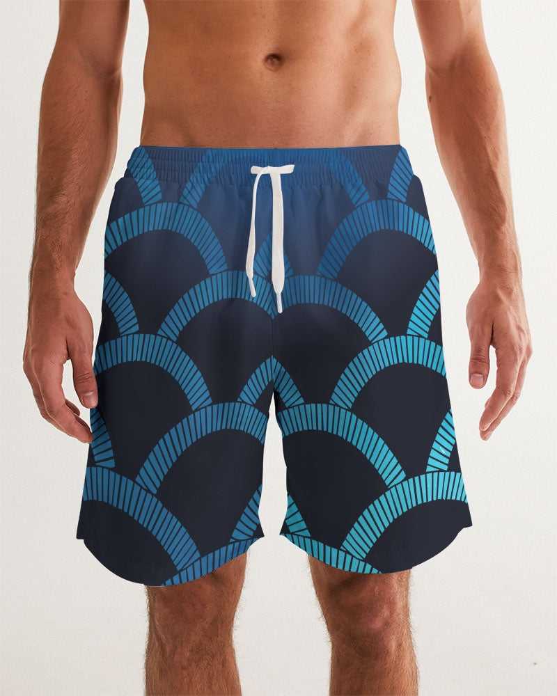 Blue Blues Men's Swim Trunk-cloth-Digital Rawness