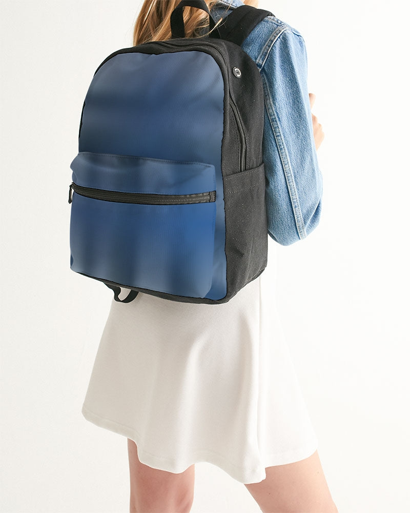 Shaded Blue Small Canvas Backpack-accessories-Digital Rawness