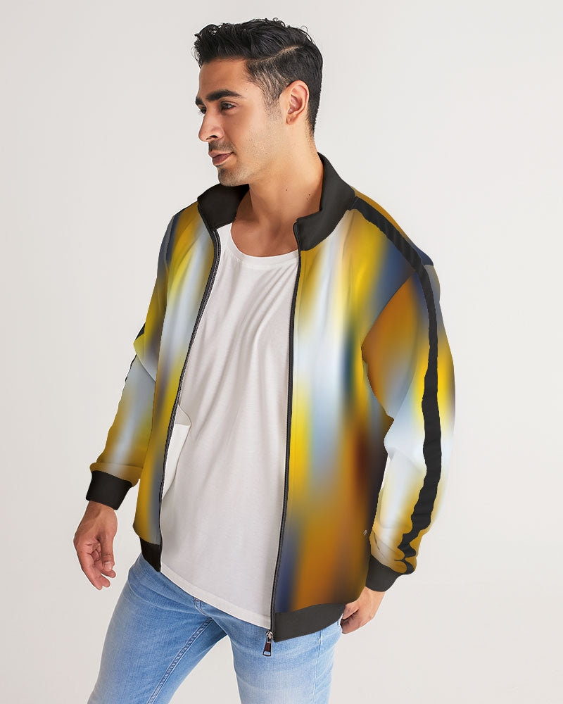 Sun Dust Men's Stripe-Sleeve Track Jacket-cloth-Digital Rawness