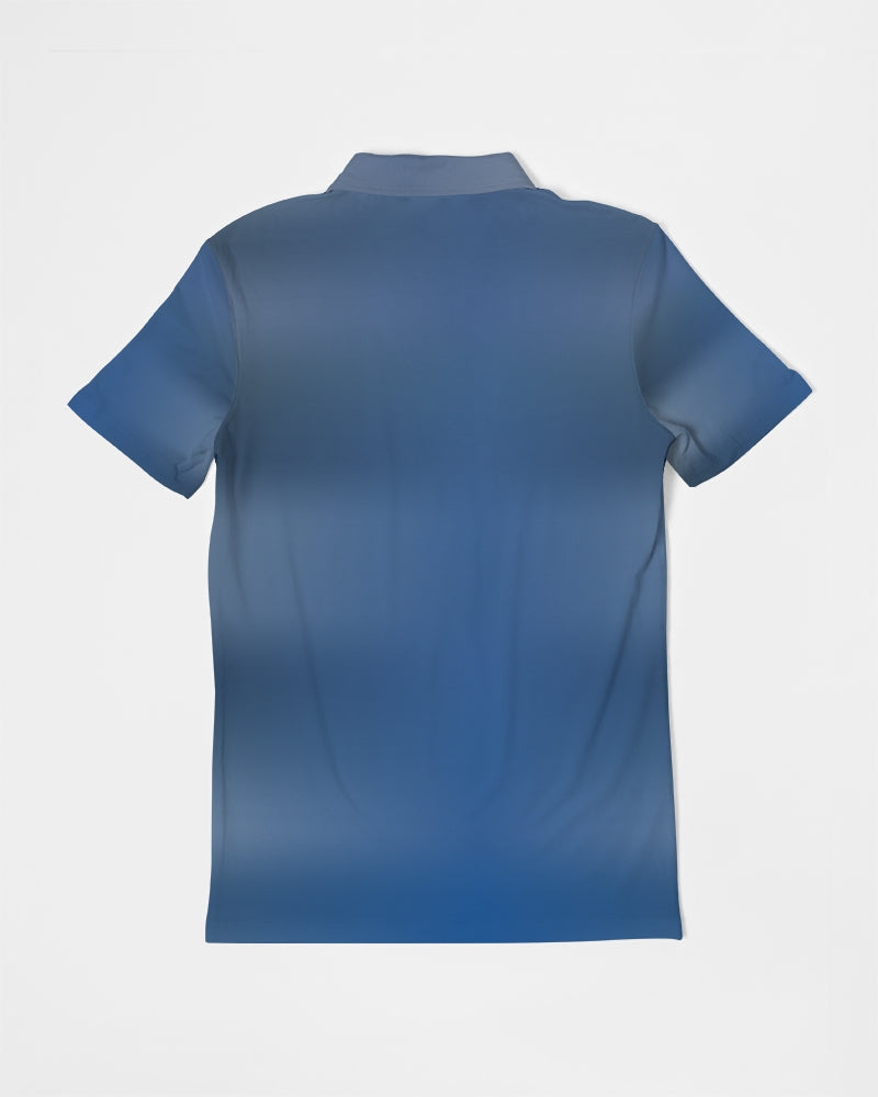 Shaded Blue Men's Polo-cloth-Digital Rawness