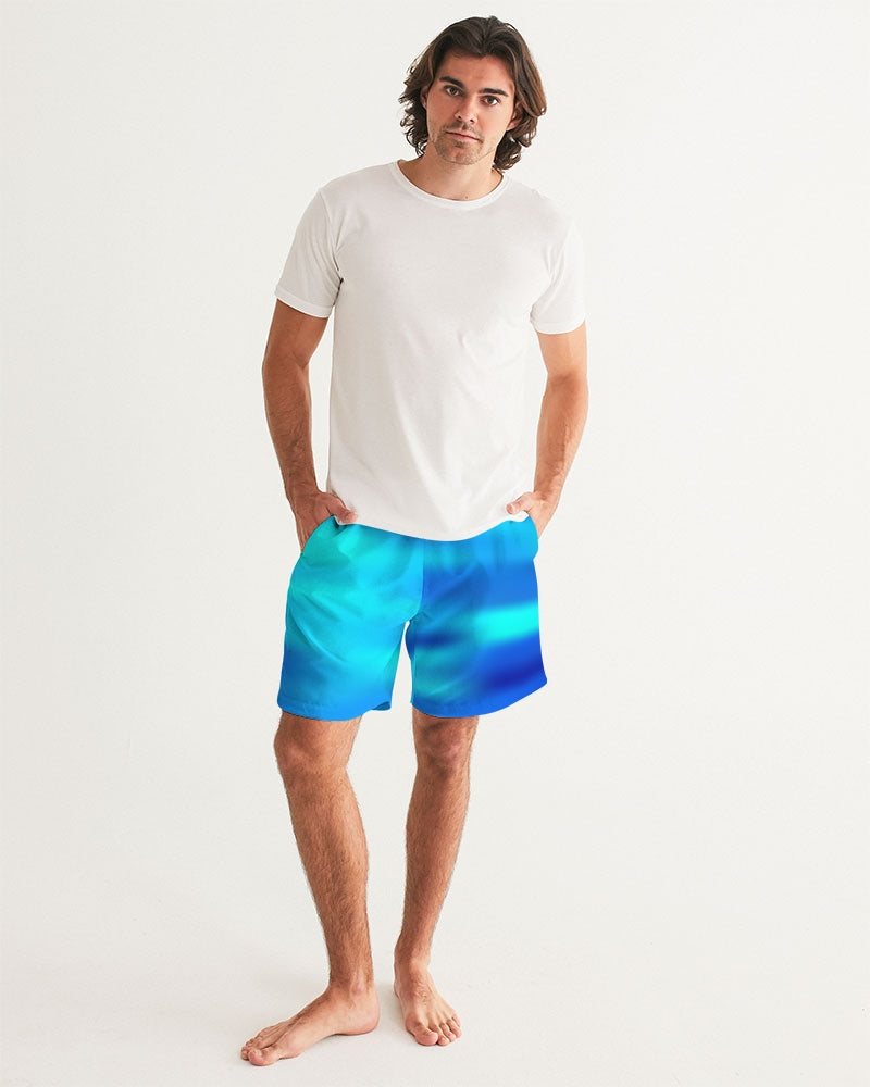 Ocean Shore Blues Men's Swim Trunk-cloth-Digital Rawness