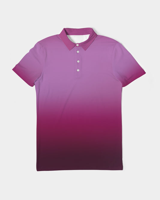 Plum Fade Men's Slim Fit Polo-cloth-Digital Rawness