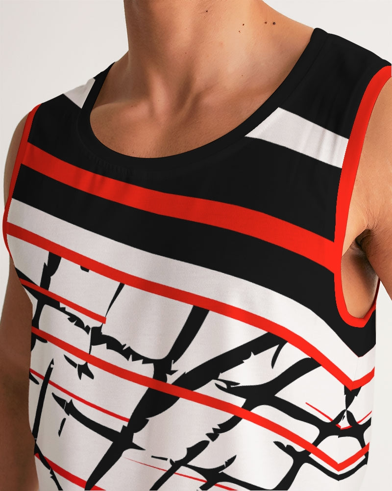 Men s Tank Top Striped Out Digital Rawness