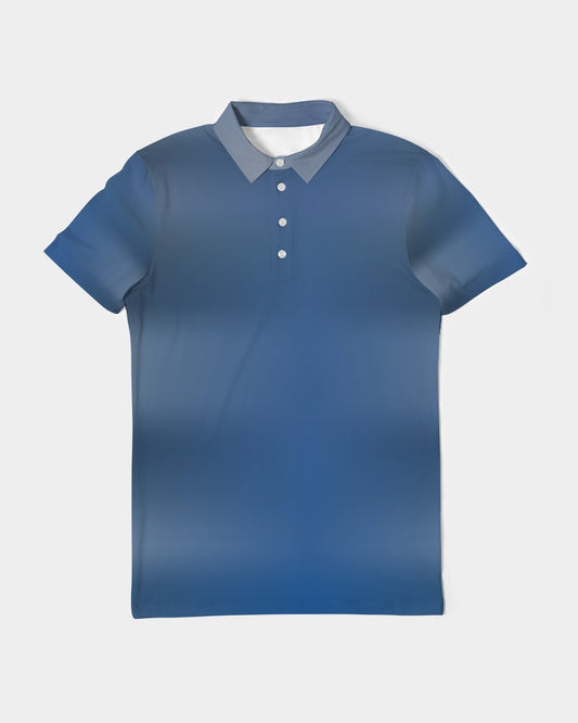 Shaded Blue Men's Polo-cloth-Digital Rawness