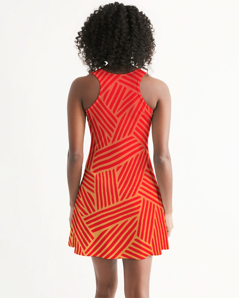 Red Pow Women's Racerback Dress-cloth-Digital Rawness