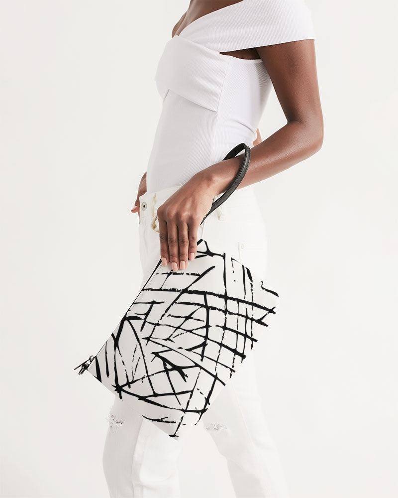 White and Black Clutch Purse-accessories-Digital Rawness
