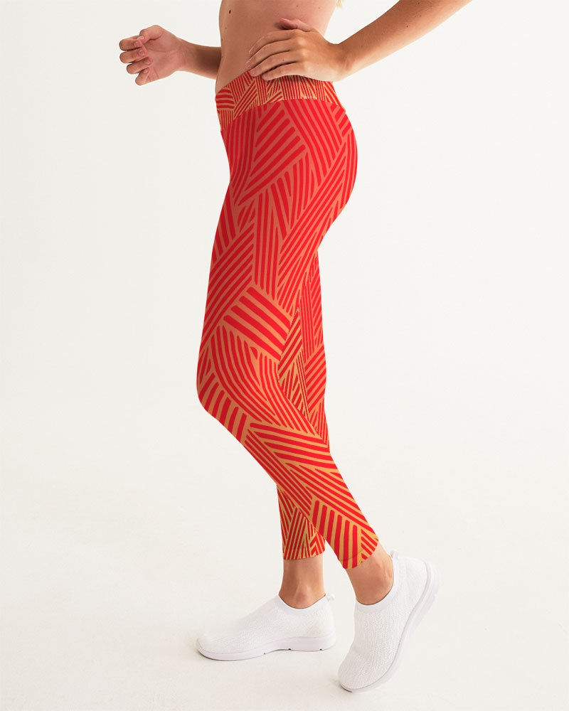 Red Pow Women's Yoga Leggings-cloth-Digital Rawness