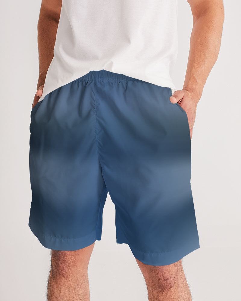 Blue Shaded Men's Jogger Shorts-cloth-Digital Rawness