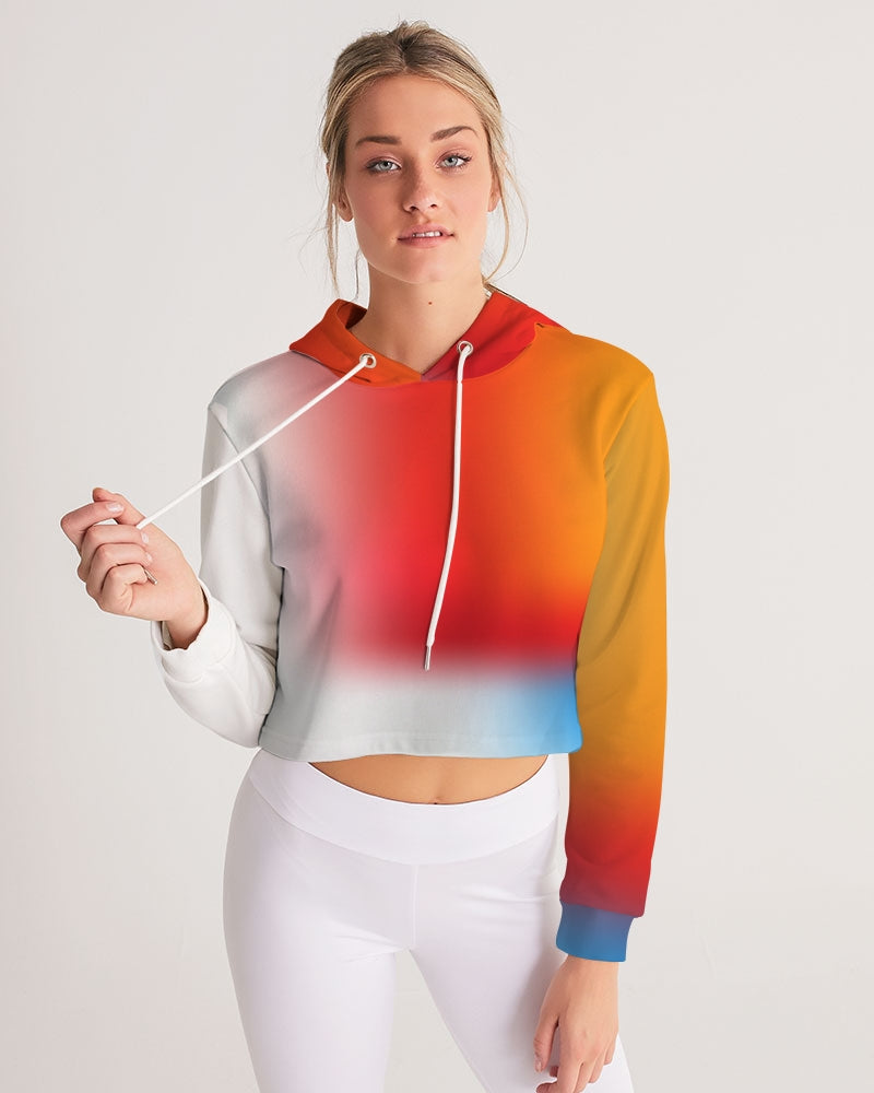 Just A Little Women's Cropped Hoodie - Digital Rawness
