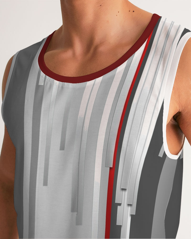 Blur Grey Lines Men's Tank-cloth