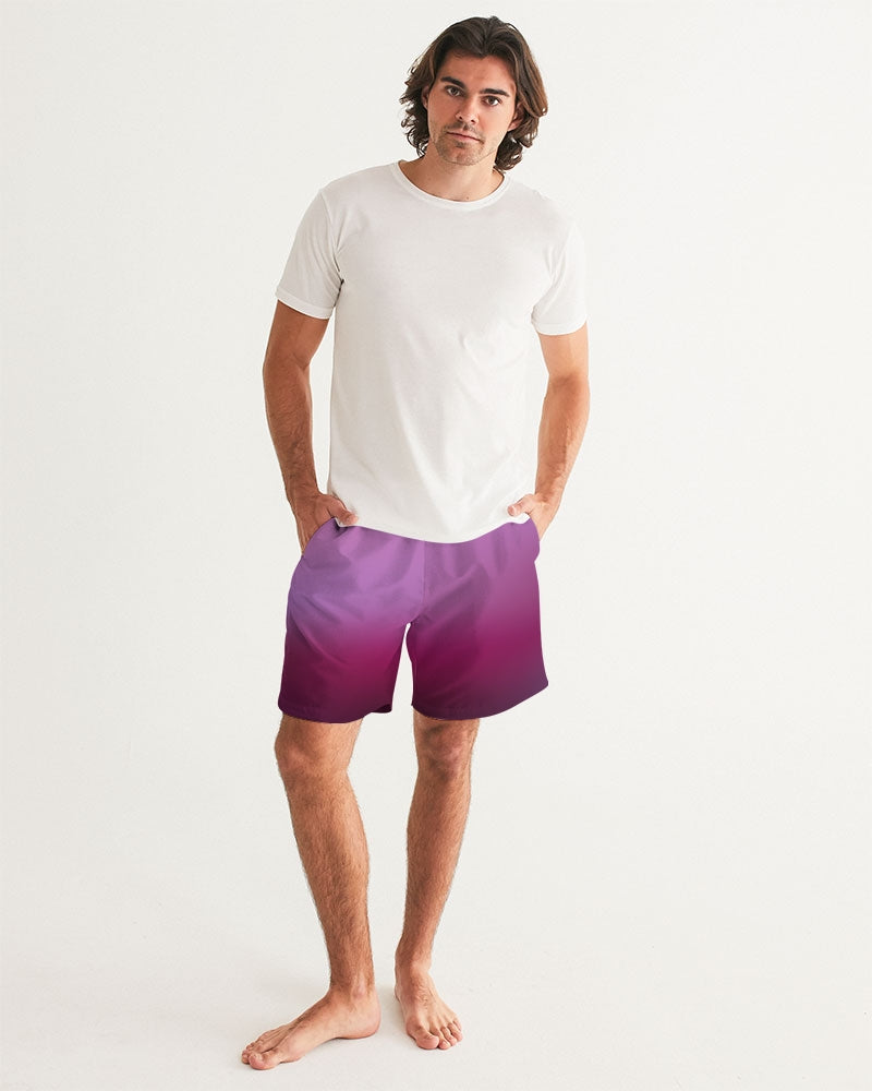 Plum Fade Men's Swim Trunk-cloth-Digital Rawness