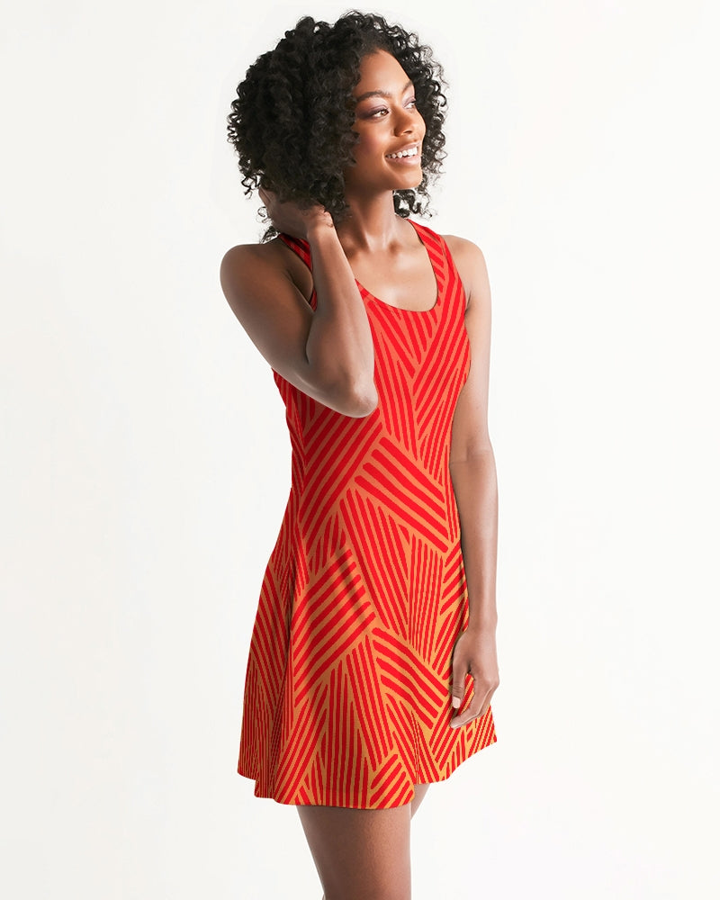 Red Pow Women's Racerback Dress-cloth-Digital Rawness