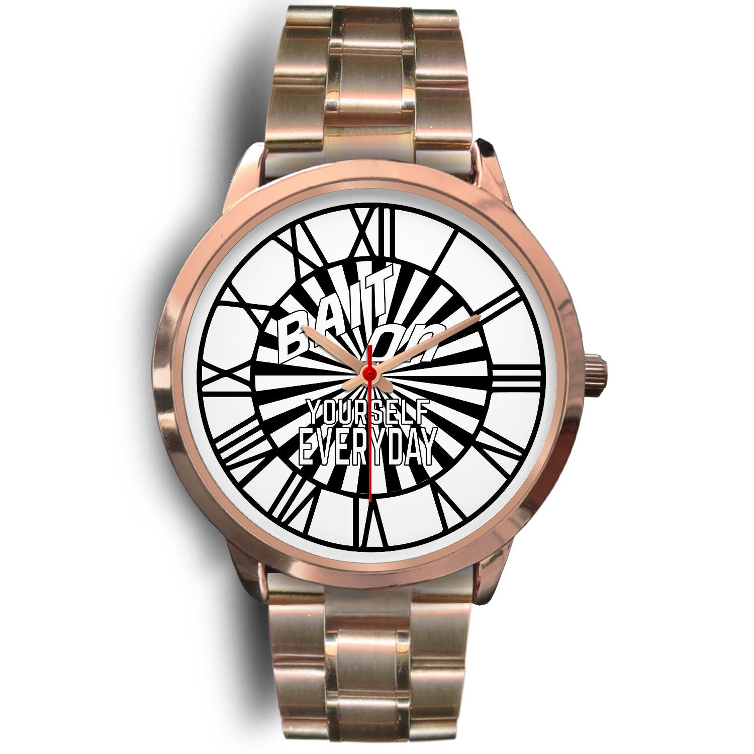 Bait on Yourself Everyday Graphic Rose Gold Japanese Movement Watch-Rose Gold Watch-Digital Rawness