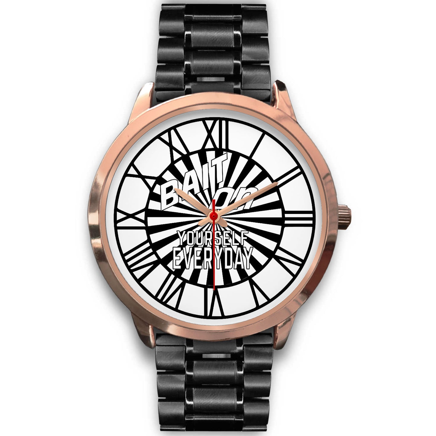 Bait on Yourself Everyday Graphic Rose Gold Japanese Movement Watch-Rose Gold Watch-Digital Rawness
