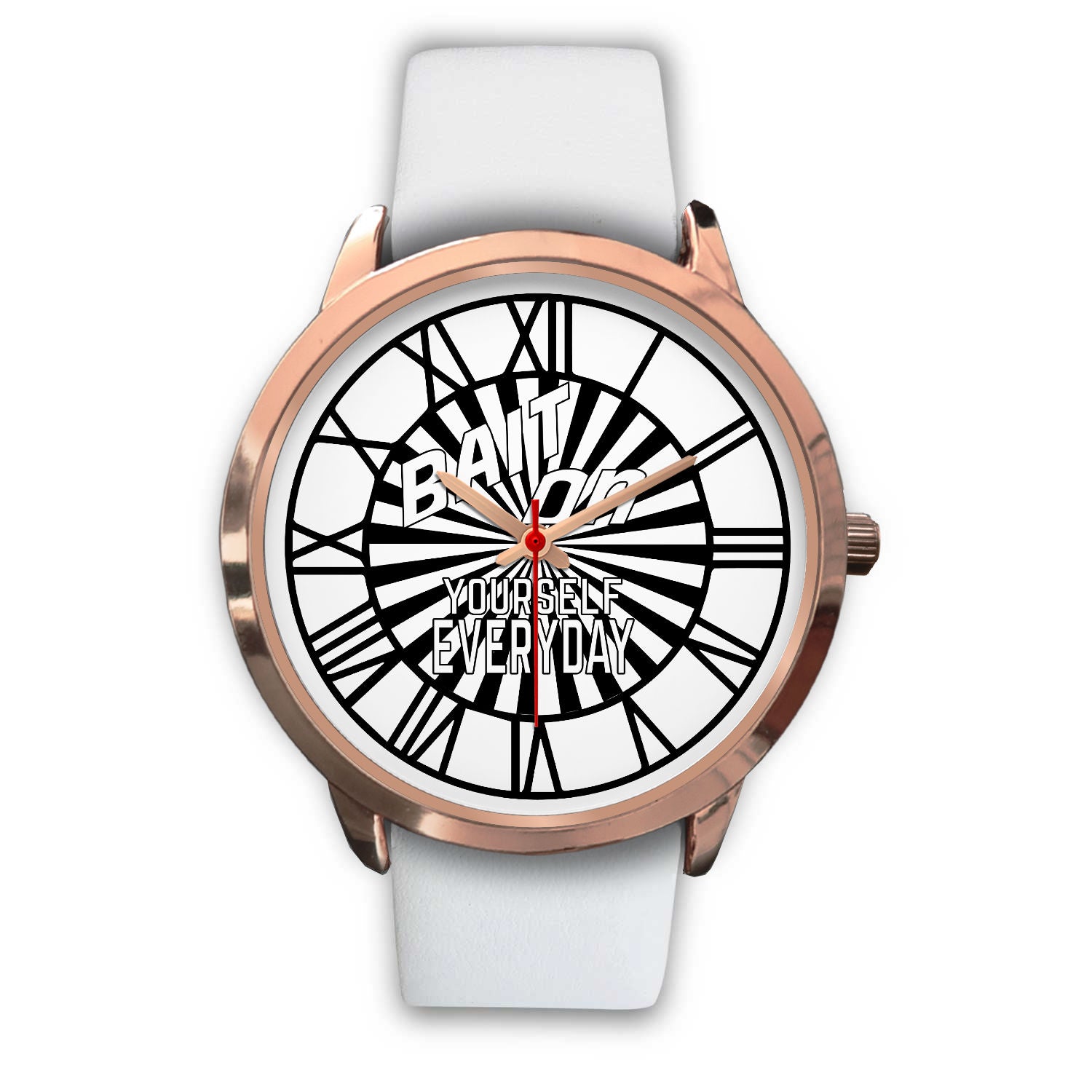 Bait on Yourself Everyday Graphic Rose Gold Japanese Movement Watch-Rose Gold Watch-Digital Rawness