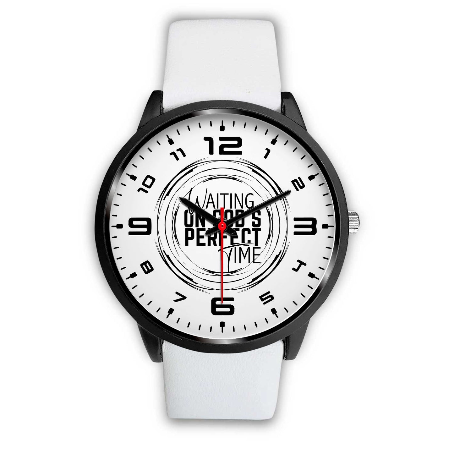 Waiting on God's Perfect Time Black Watch Band Options-Black Watch-Digital Rawness