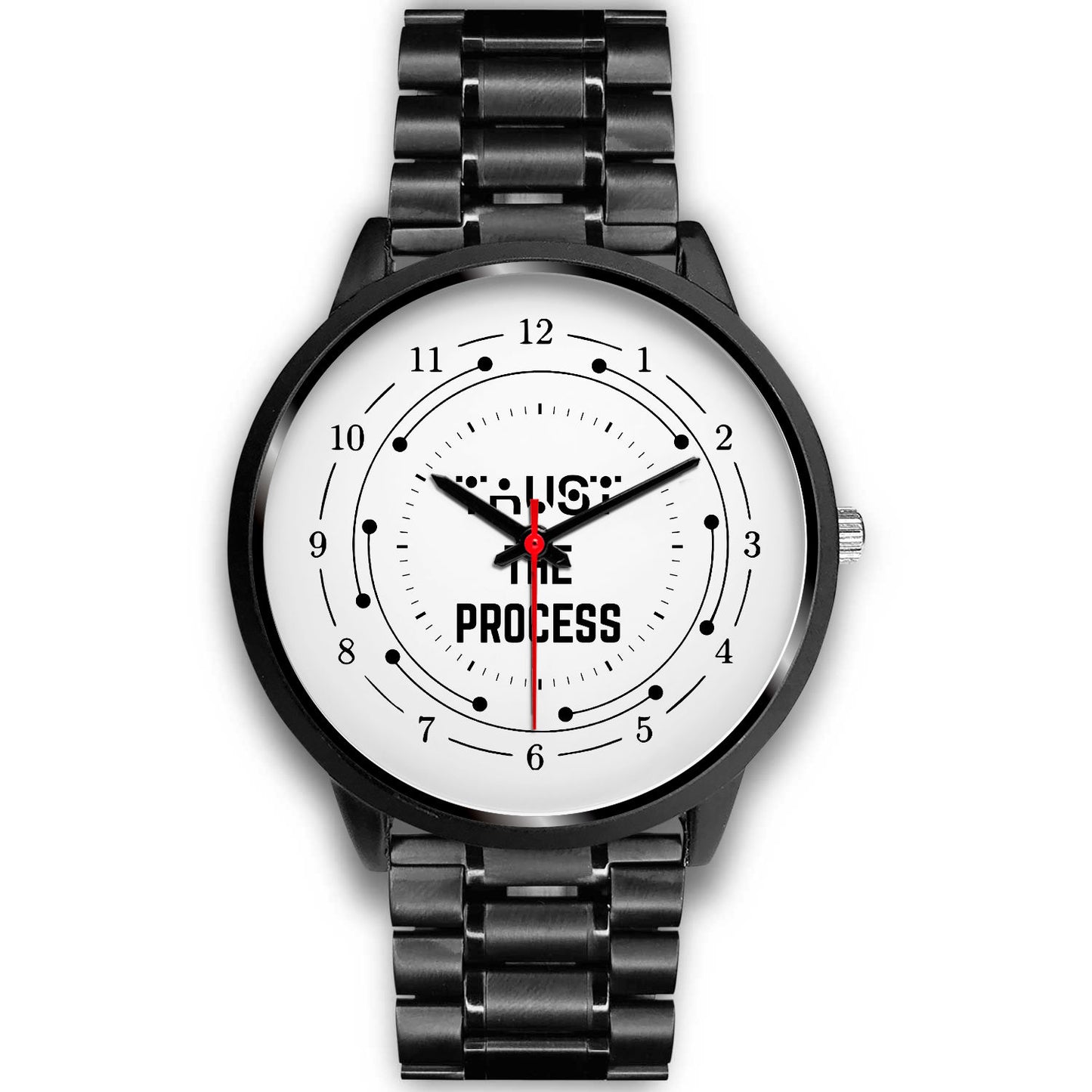 Trust The Process Black Watch Band Options-Black Watch-Digital Rawness