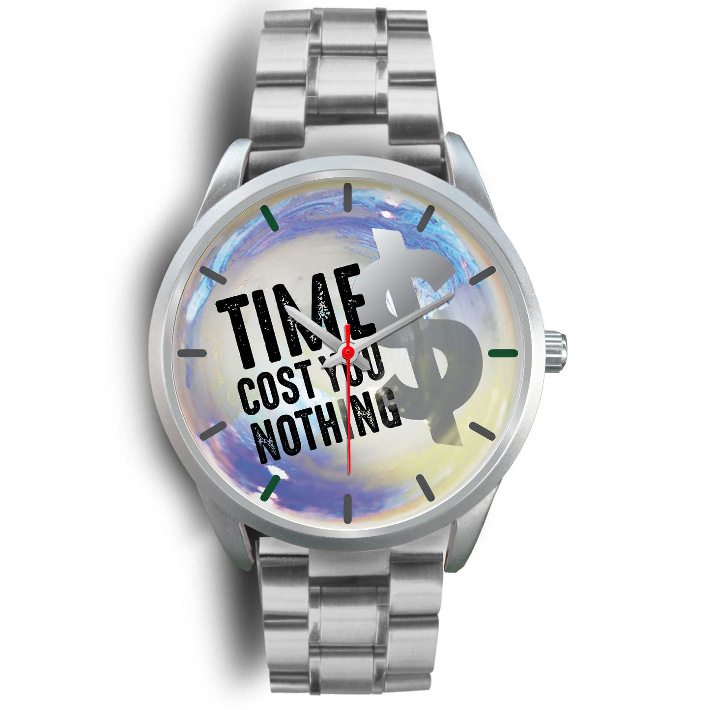 Time Cost You Nothing Sliver Watch Bands Options-Silver Watch-Digital Rawness