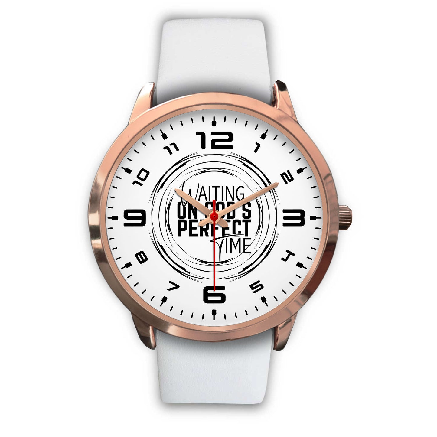 Waiting on God's Perfect Time Rose Gold Watch Band Options-Rose Gold Watch-Digital Rawness