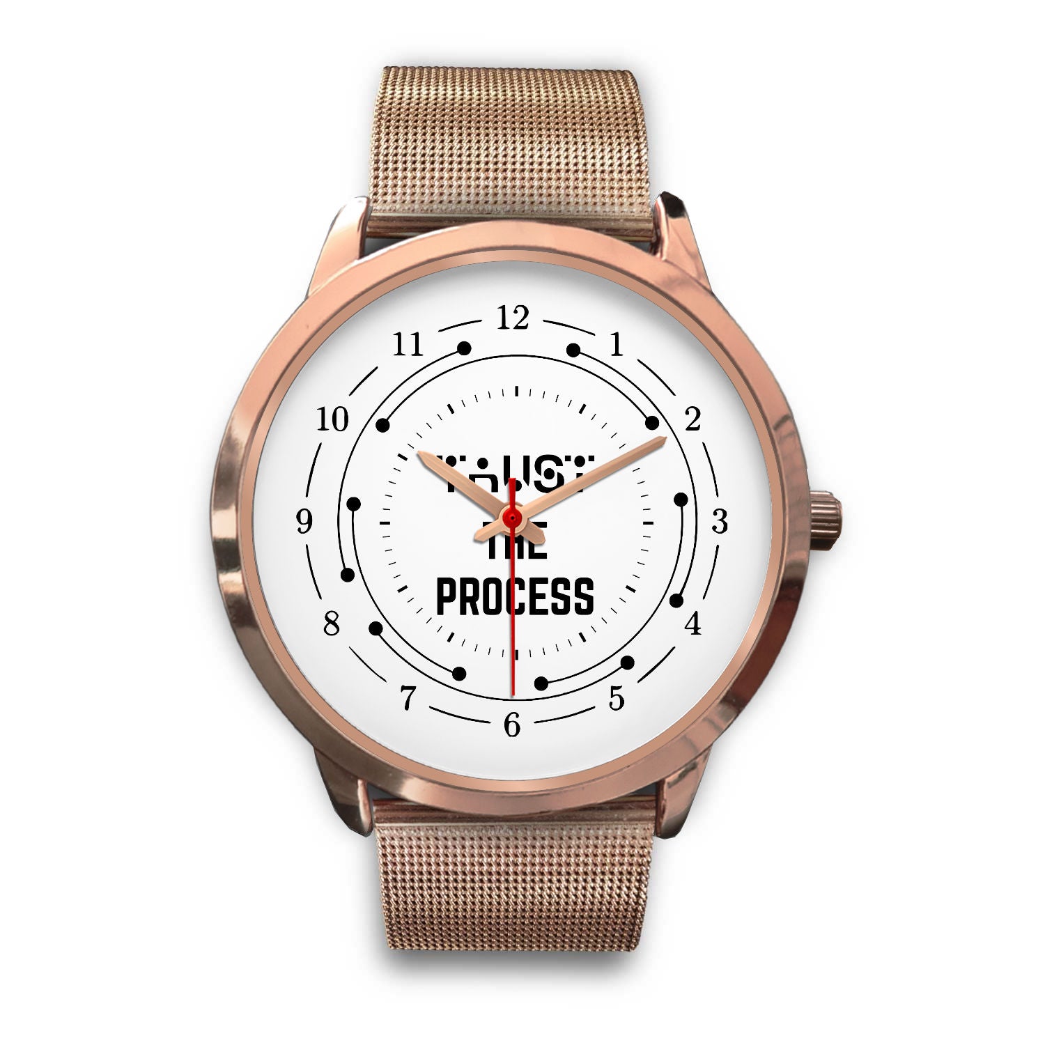 Trust The Process Rose Gold Watch Band Options-Rose Gold Watch-Digital Rawness