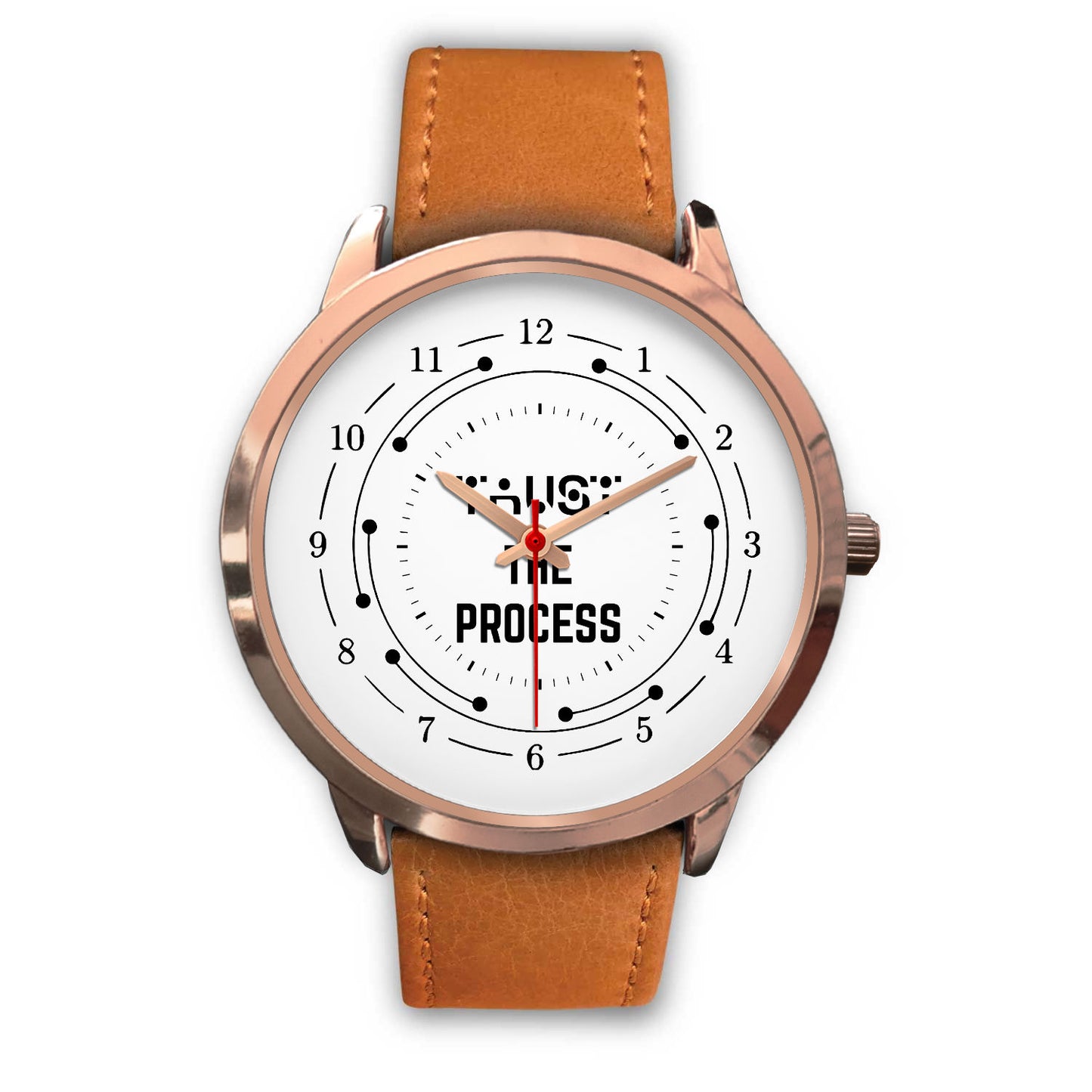Trust The Process Rose Gold Watch Band Options-Rose Gold Watch-Digital Rawness