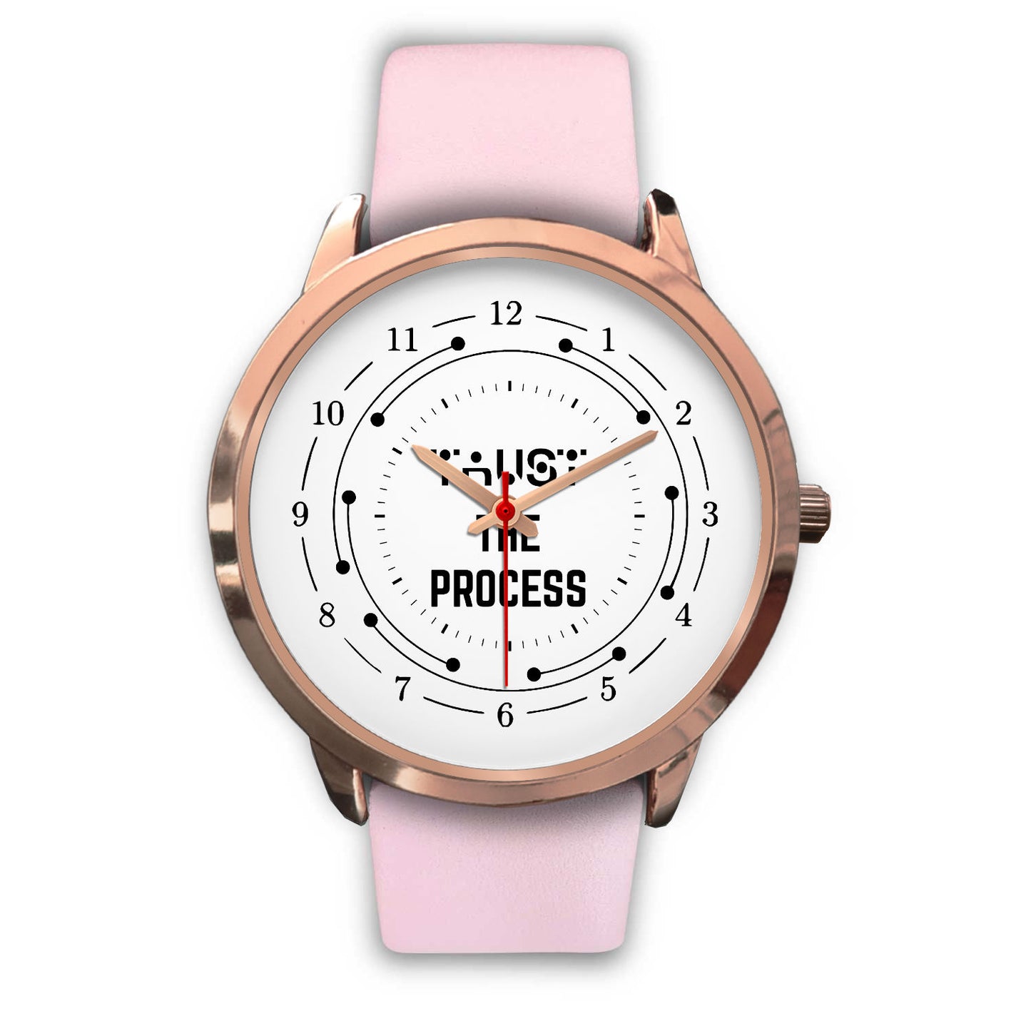 Trust The Process Rose Gold Watch Band Options-Rose Gold Watch-Digital Rawness