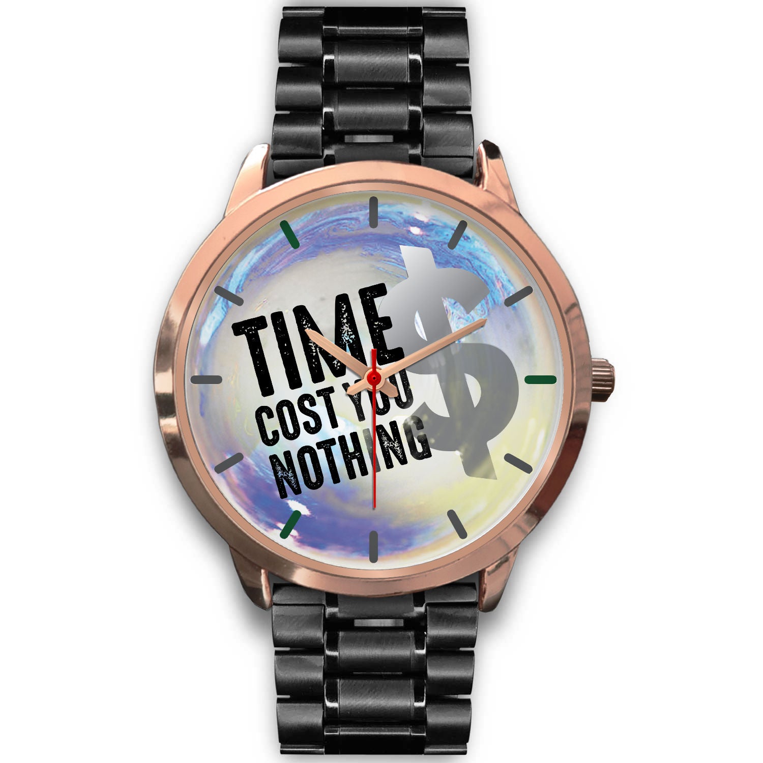 Time Cost You Nothing Rose Gold Watch Band Options-Rose Gold Watch-Digital Rawness