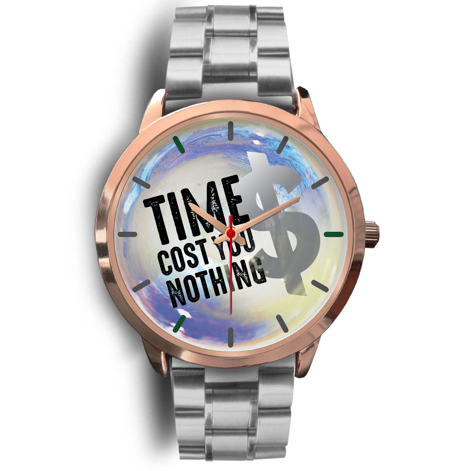 Time Cost You Nothing Rose Gold Watch Band Options-Rose Gold Watch-Digital Rawness