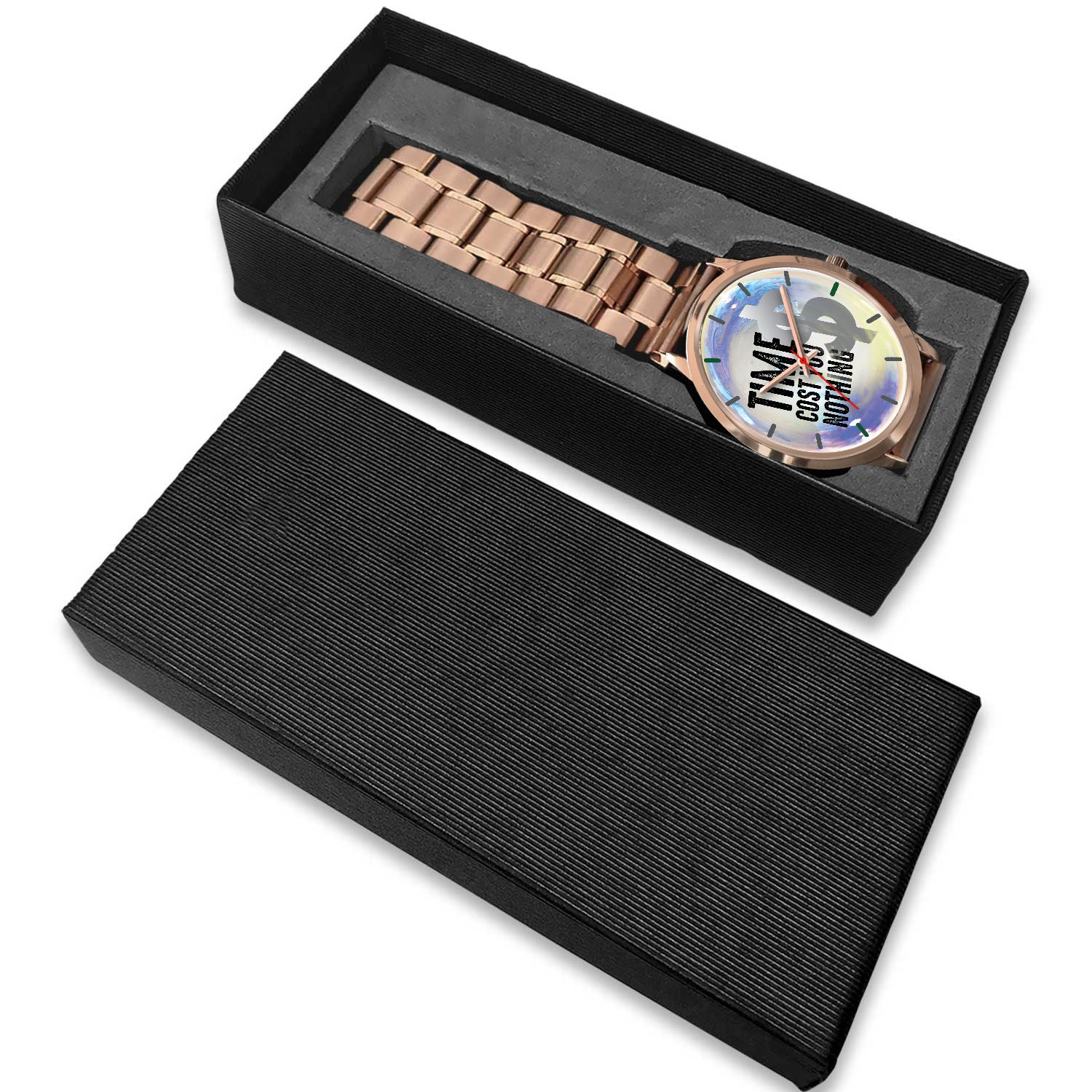 Time Cost You Nothing Rose Gold Watch Band Options-Rose Gold Watch-Digital Rawness
