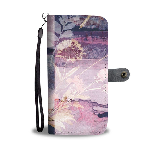 Purple Flower Flip Wallet Case-Wallet Case-Digital Rawness