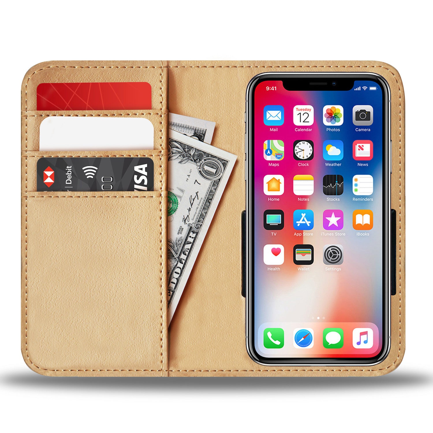 Palm Leaf Flip Wallet Phone Case-Wallet Case-Digital Rawness