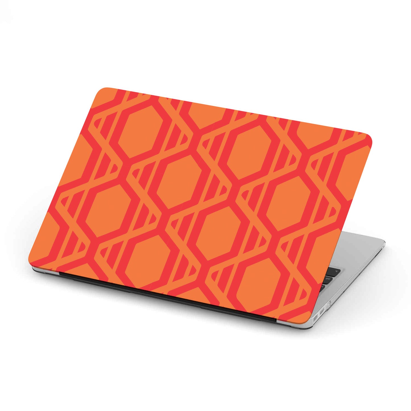 Brunt Orange Pattern Hardshell MacBook Case-MacBook Case-Digital Rawness