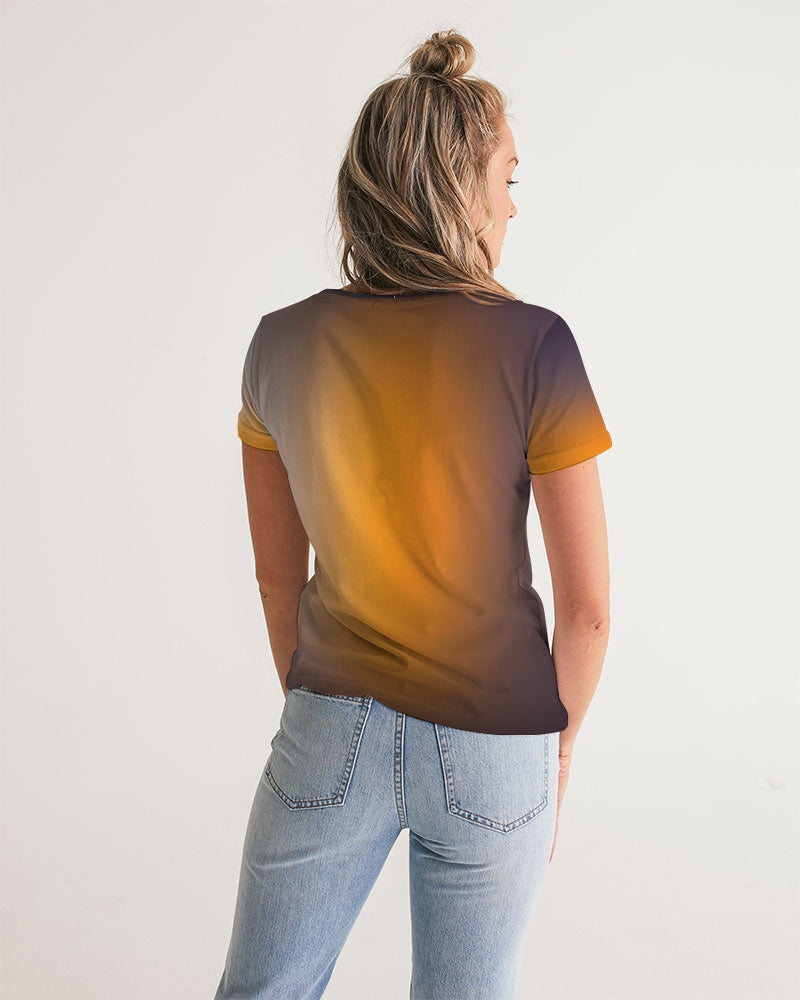 Smokey Orange Women's V Neck Shirt-cloth