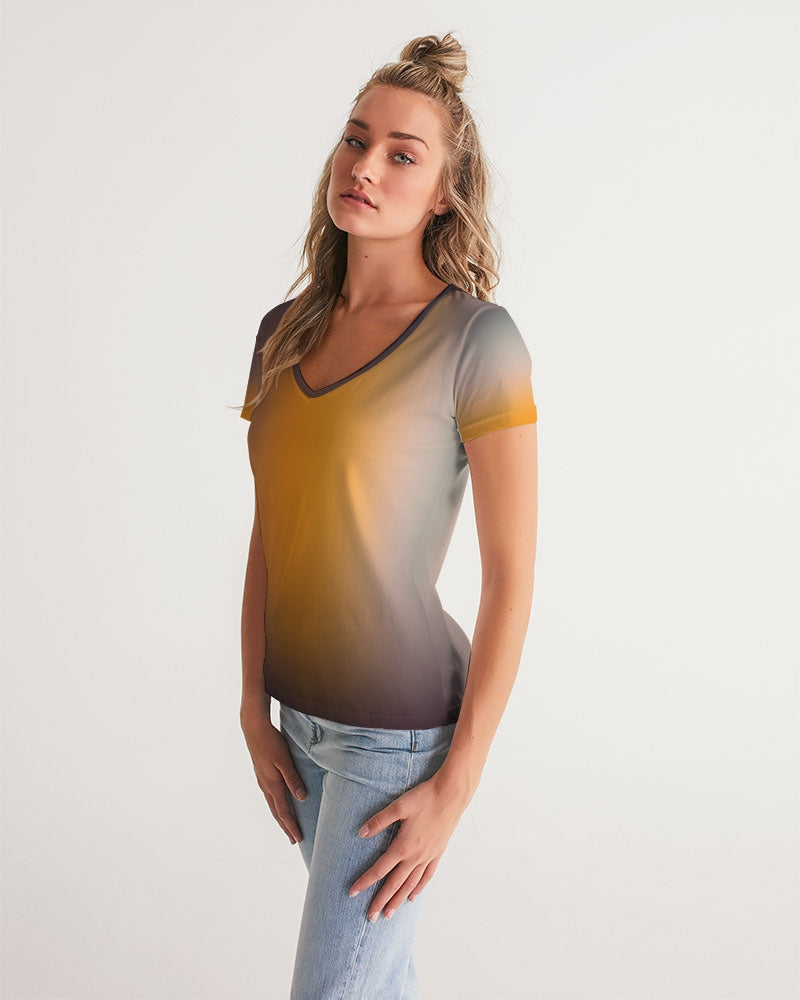 Women's V Neck Shirt-cloth-Digital Rawness