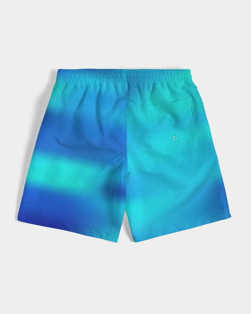 Ocean Shore Blues Men's Swim Trunk-cloth-Digital Rawness