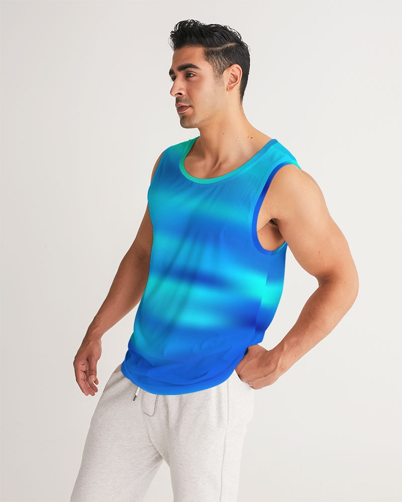 Blue Men's Tank-cloth