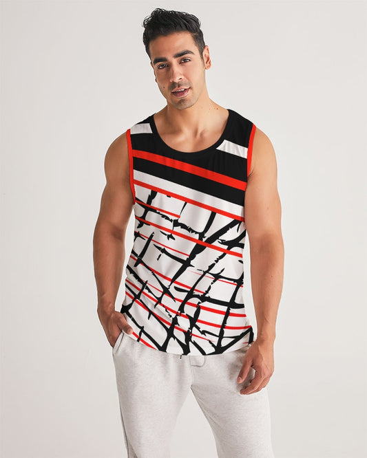 Striped Out Men's Tank Shirt-Digital Rawness