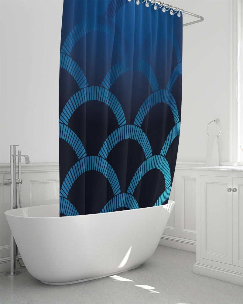 Blue Blues Shower Curtain 72"x72"-home goods-Digital Rawness